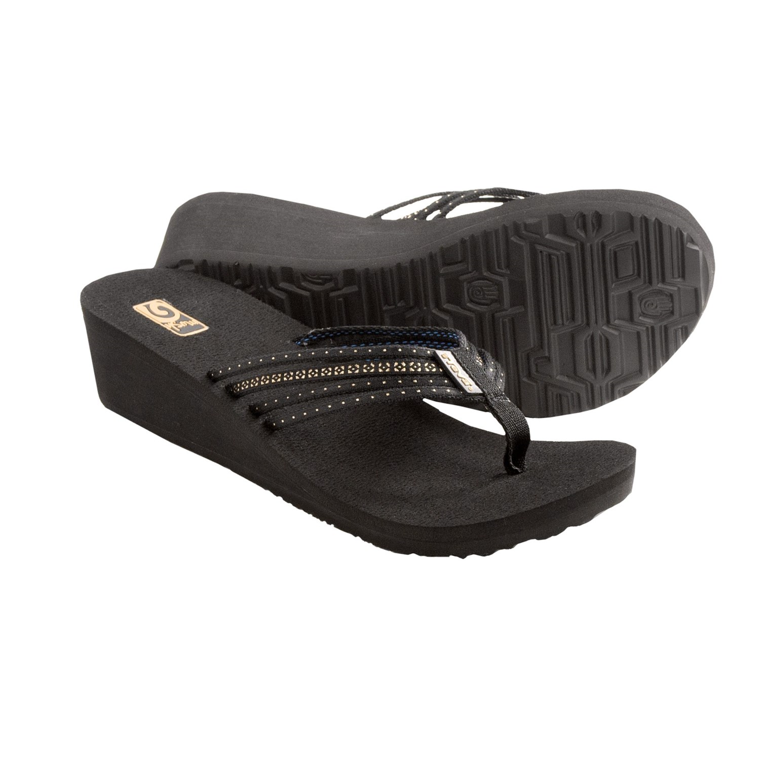 Teva Mush Adapto Wedge Sandals (For Women) in Studded Black