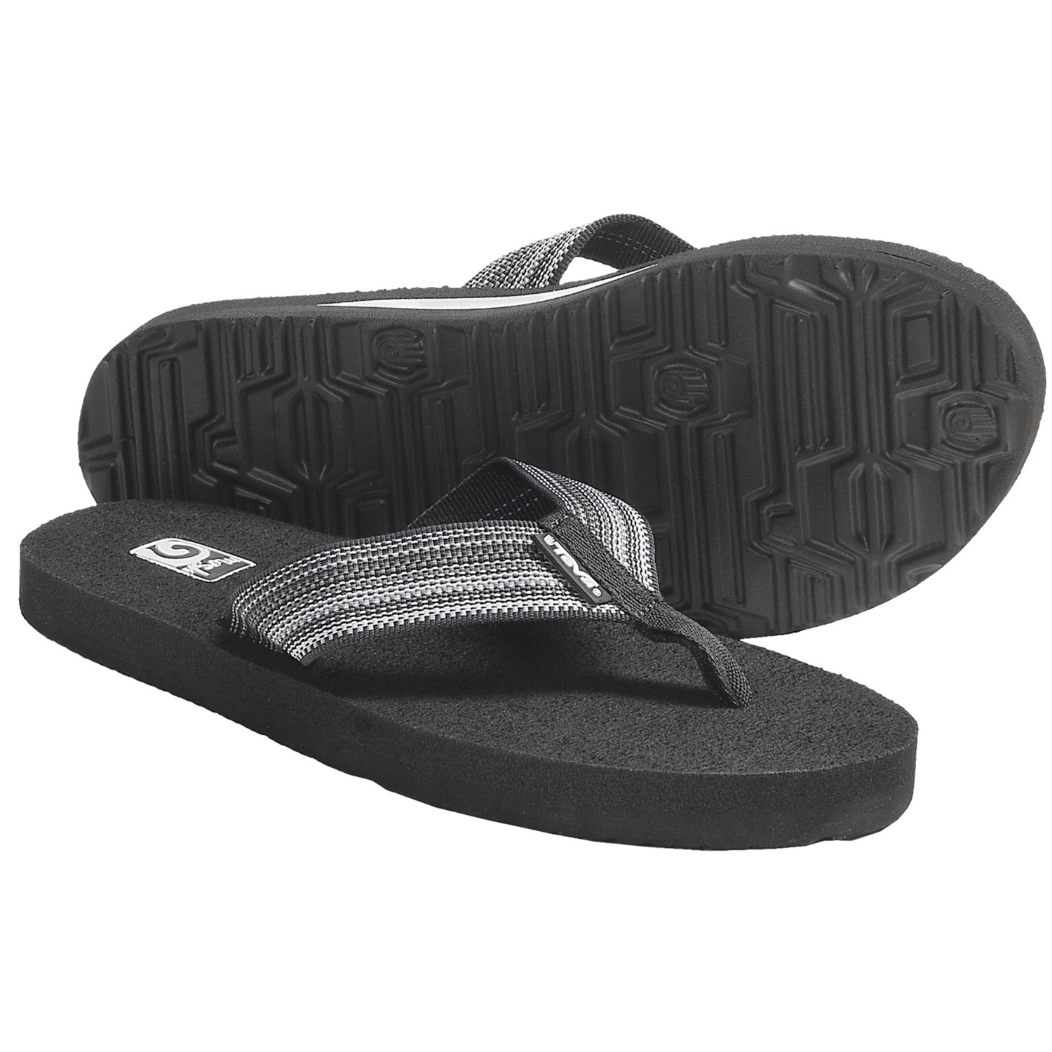 Teva Mush II Thong Sandals - Flip-Flops (For Women) in Antiguous Black ...