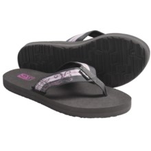 Teva Mush II Thong Sandals - Flip-Flops (For Women) in Tattoo Tree Charcoal - Closeouts