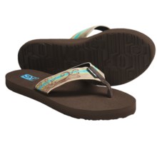 Teva Mush II Thong Sandals - Flip-Flops (For Women) in Tattoo Tree Natural - Closeouts