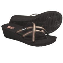 Teva Mush® Mandalyn Wedge Ola 2 Sandals (For Women) in Lotus Stripe Coral - Closeouts
