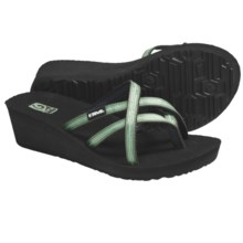 Teva Mush® Mandalyn Wedge Ola 2 Sandals (For Women) in Lotus Stripe Green - Closeouts