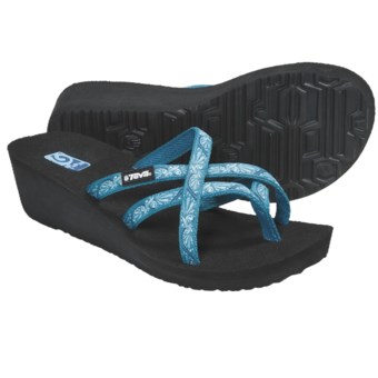 Teva Mush® Mandalyn Wedge Ola 2 Sandals (For Women) in Paisley Fun Algiers Blue