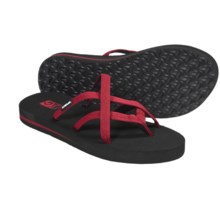 Teva Olowahu Thong Sandals - Mush® Footbed (For Women) in Stitches Red - Closeouts