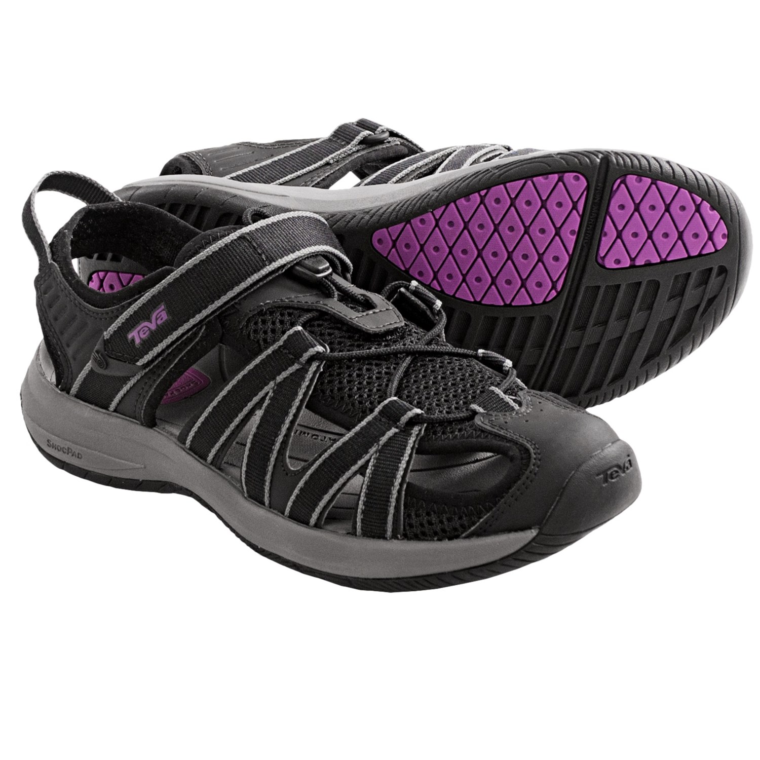 Teva Rosa Sport Sandals (For Women) in BlackPurple
