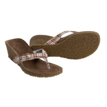 Teva Ventura Thong Wedge Sandals (For Women) in Plaid Blue - Closeouts
