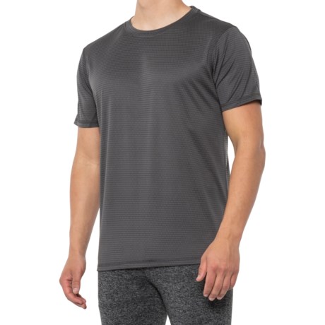 Xcelsius Textured Tech T-Shirt - Short Sleeve (For Men) - CHARCOAL (S )