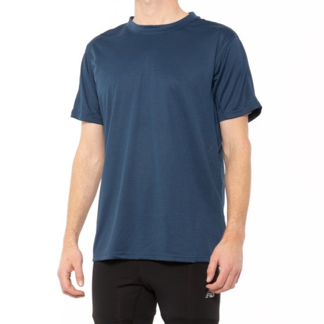 Xcelsius Textured Tech T-Shirt - Short Sleeve (For Men) - DARK BLUE (XL )