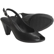 The Flexx Faberge Sling-Back Pumps - Peep Toe (For Women) in Black - Closeouts