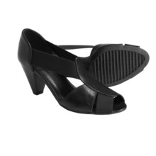 The Flexx Lady-T Leather Pumps - Peep Toe (For Women) in Black - Closeouts