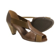 The Flexx Lady-T Leather Pumps - Peep Toe (For Women) in Taupe - Closeouts