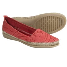 The Flexx Rapid Espadrille Flats - Leather (For Women) in Red - Closeouts