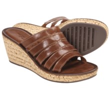 The Flexx Step In Sandals - Wedge Heel (For Women) in Brandy - Closeouts