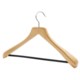 The Great American Hanger Company Wooden Suit Hanger--Non-Slip Bar, 6 pack