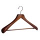 The Great American Hanger Company Wooden Suit Hanger--Non-Slip Bar, 6 pack