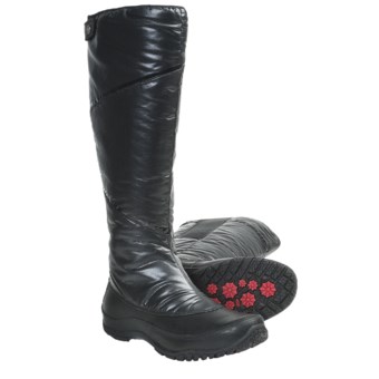 The North Face Anna Purna Tall Zip Winter Boots - Waterproof, Insulated (For Women) in Tnf Black/Tnf Black
