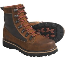 The North Face Bridger Boots - Waterproof, Leather, Waxed Canvas (For Men) in Camel Brown/Slickrock Red - Closeouts