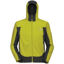 The North Face Cipher Hybrid Hooded Jacket - Windstopper®, Soft Shell (For Men) in Sublime Green - Closeouts
