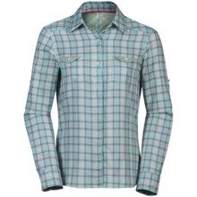 The North Face Dark Angel Shirt- UPF 15, Long Sleeve (For Women) in Bonnie Blue/Grecian Green - Closeouts