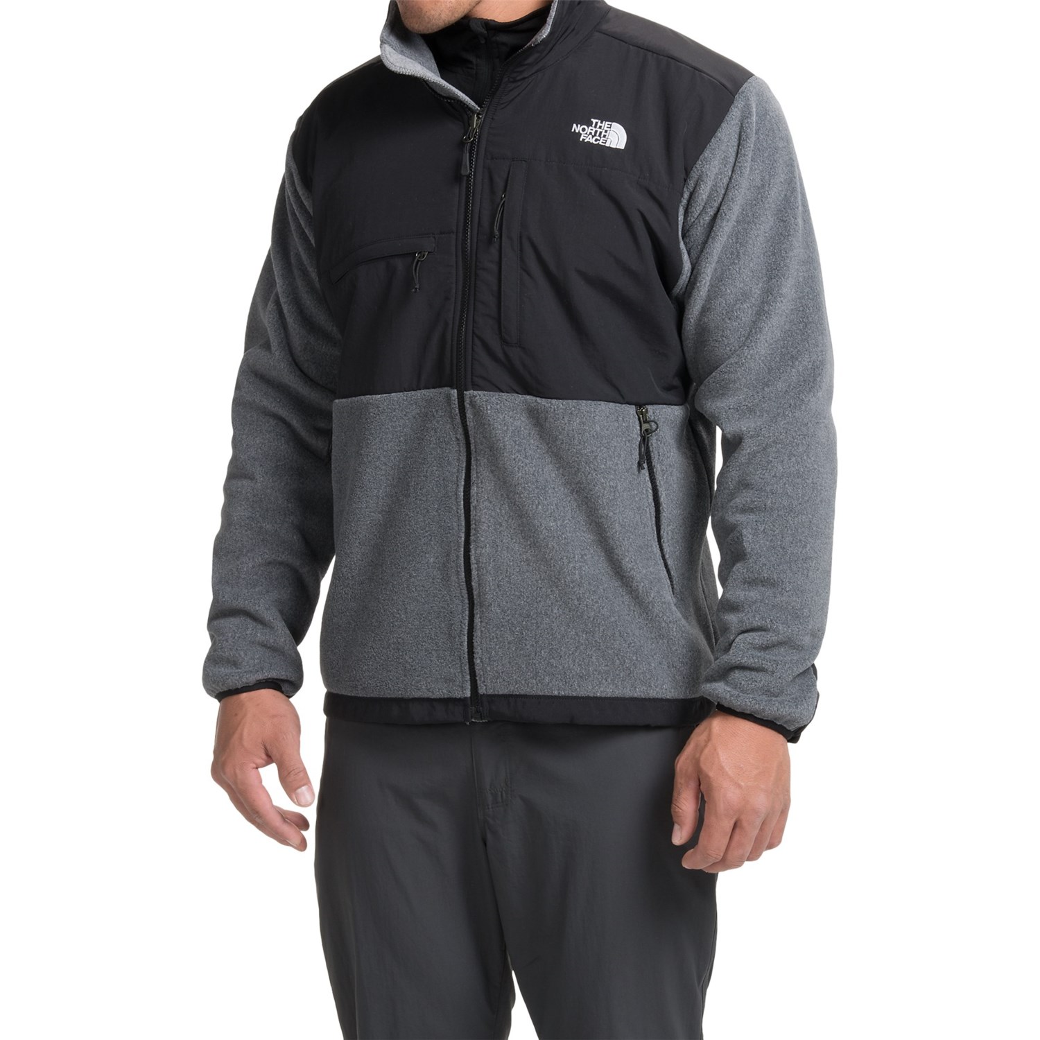 north face black grey jacket