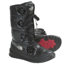 The North Face Destiny Down Snow Boots - 600 Fill Power (For Women) in Shiny Black - Closeouts