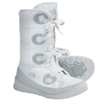 The North Face Destiny Down Snow Boots - 600 Fill Power (For Women) in White Plaid - Closeouts