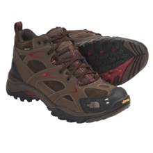 The North Face Hedgehog Mid Gore-Tex® XCR® Lightweight Hiking Boots - Waterproof, Leather (For Men) in Cub Brown/Rhubarb Red - Closeouts
