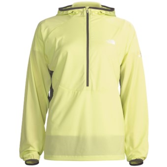The North Face Krakatoa Hooded Jacket - Zip Neck (For Women) in Exotic Green/Graphite Grey