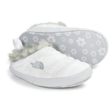 The North Face NSE Tent Mule Faux Fur II Down Slippers - 500 Fill Power (For Women) in Tnf White Plaid/Tnf Wht - Closeouts