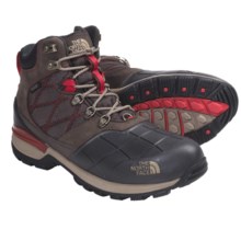 The North Face Snowsquall Mid Winter Boots - Waterproof (For Men) in Demitasse Brown/Fiery Red - Closeouts