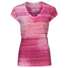 The North Face Tadasana Burn-Out Top - Short Sleeve (For Women) in Society Pink - Closeouts