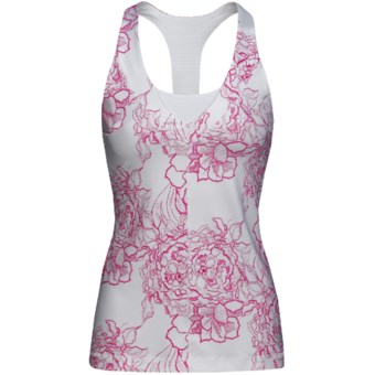 The North Face Tadasana VPR Printed Sport Tank Top - UPF 50 (For Women) in Tnf White