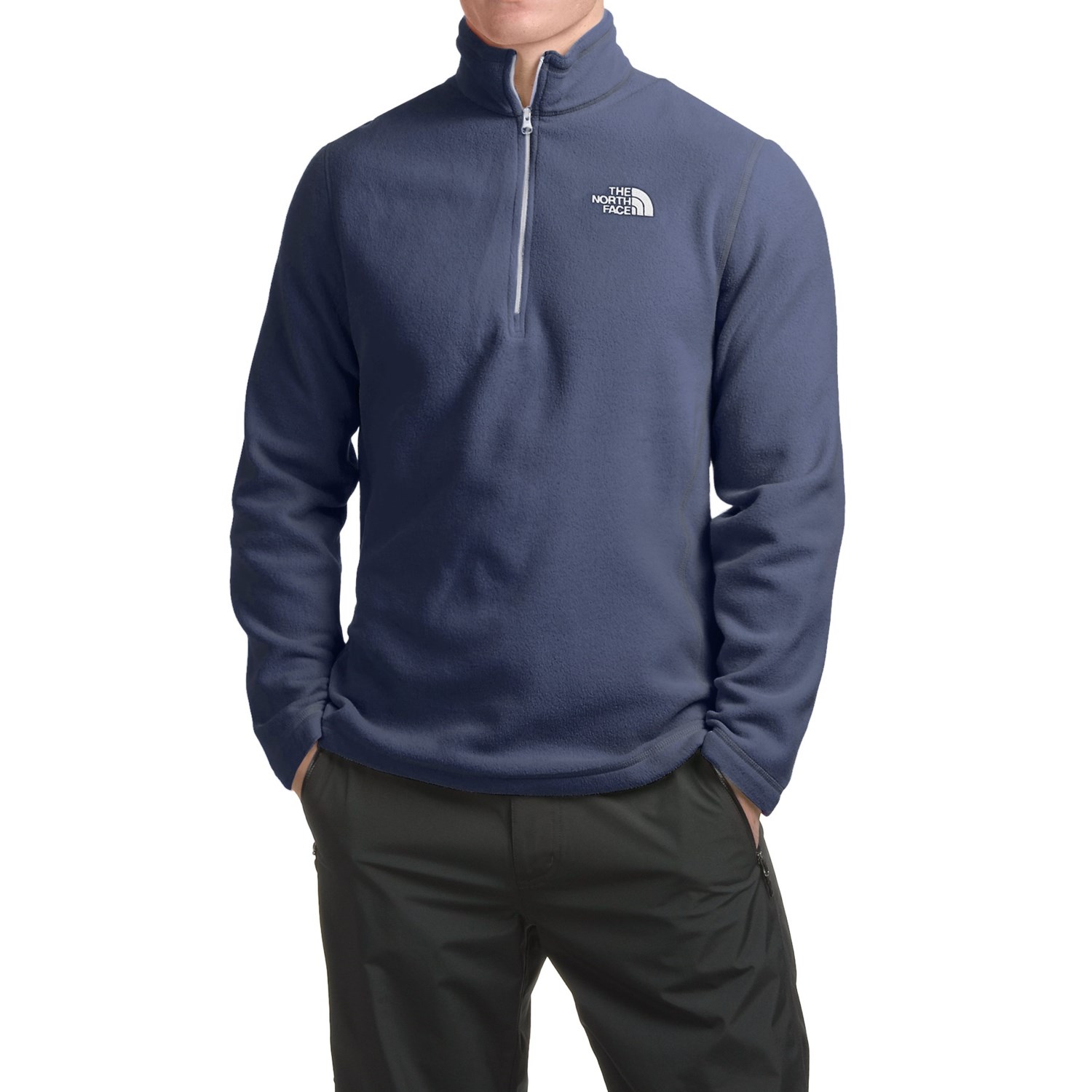 the north face tka glacier snap neck pullover fleece in khaki