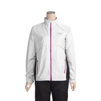 The North Face Torpedo Running Jacket (For Women) in White/Graphite Grey/Fuschia Pink