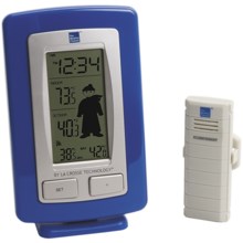 The Weather Channel Wireless Weather Station - Weather Boy/Girl Icons, Detachable Stand in Silver/Blue - Closeouts