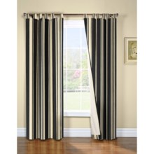 Thermalogic Weathermate Broad Stripe Curtains - 80x63”, Tab-Top, Insulated, Lined in Black - Overstock