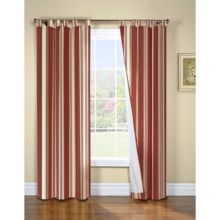 Thermalogic Weathermate Broad Stripe Curtains - 80x63”, Tab-Top, Insulated, Lined in Terracotta - Overstock