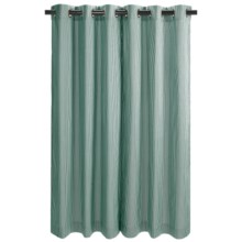 Thermalogic Weathermate Laundry Stripe Curtains - 72”, Insulated, Grommet-Top in Blue - Closeouts