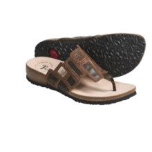 Think! Julia Thong Sandals - Leather (For Women) in Cafe Combo - Closeouts