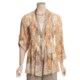 Think Tank Chiffon Print Shirt - Pleated, 3/4 Sleeve (For Women)
