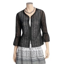 Think Tank Rich Lace Jacket - 3/4 Sleeve (For Women) in Black - Closeouts