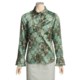 Think Tank Ruched Button-Front Shirt - Ruffle Sleeve (For Women)