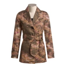 Think Tank Sunrise Trench Jacket - Tie Belt (For Women) in Multi - Closeouts
