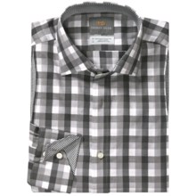 Thomas Dean Big Check Sport Shirt - Long Sleeve (For Men) in Grey - Closeouts