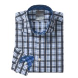 Thomas Dean Check Windowpane Sport Shirt - Spread Collar, Long Sleeve (For Men)