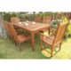 Three Birds Casual 70" Rectangle Dining Set - 7-Piece, Acacia Wood