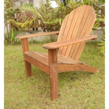 Three Birds Casual Adirondack Chair - Acacia Wood in Natural - Closeouts