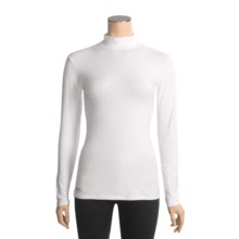 Thriv Comfort Layer Mock Neck Shirt - Organic Cotton, Long Sleeve (For Women) in White - Closeouts