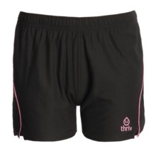 Thriv Mesh Training Shorts - UPF 50+ (For Women) in Black/Pop - Closeouts