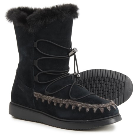 Geox Thymar Boots - Suede (For Girls) - BLACK (28T )